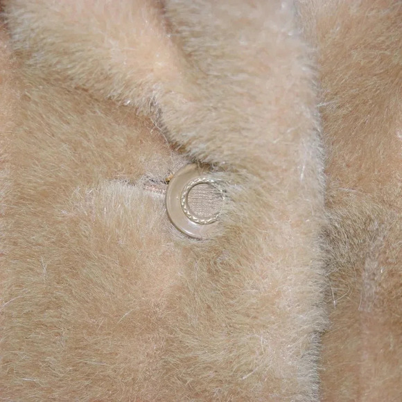 VINTAGE RICE FAUX FUR MAR-DEL WOMENS COAT - Picture 8 of 14